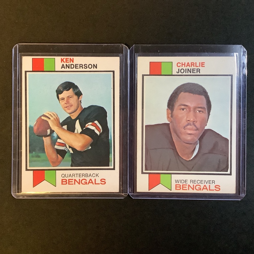 1973 Topps Football Stars RC Rookie Card Lot (2) Ken Anderson Charlie Joiner